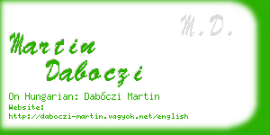martin daboczi business card